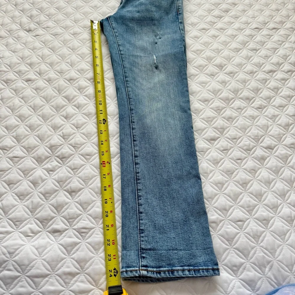 Old Navy Boys Blue Denim Jeans Straight Leg Built in Flex Stretch Size 10